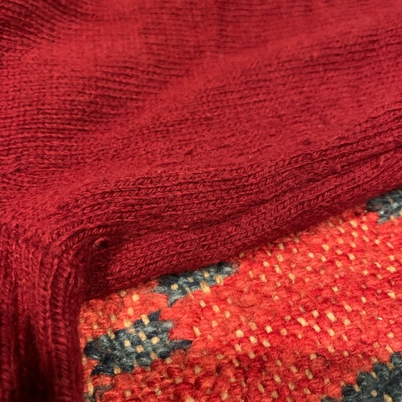 Bell layered sleeve maroon J.Crew Factory sweater size small good condition! - Picture 3 of 4